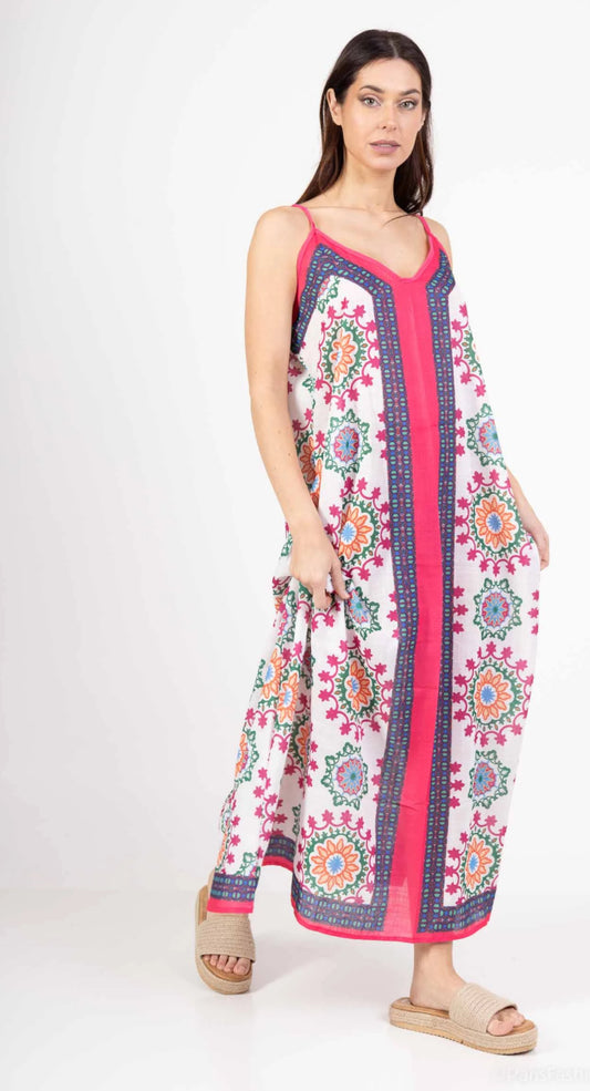 Robe de plage rose Fushia