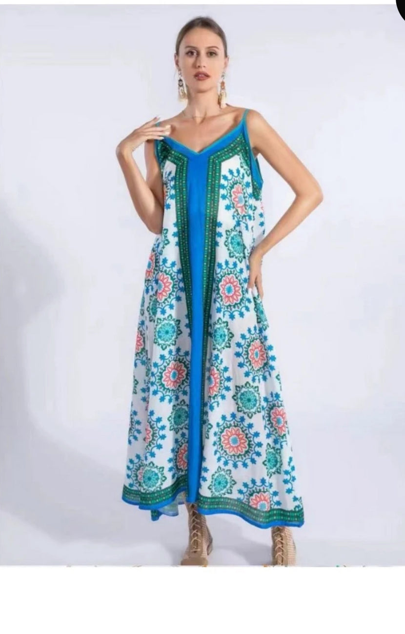 Robe de plage bleue