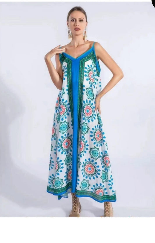 Robe de plage bleue