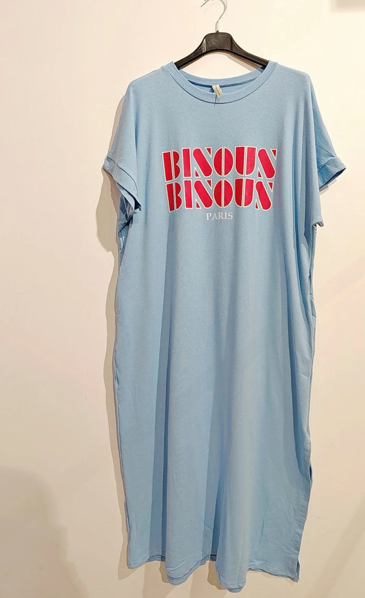 Robe T-shirt Bleu ciel