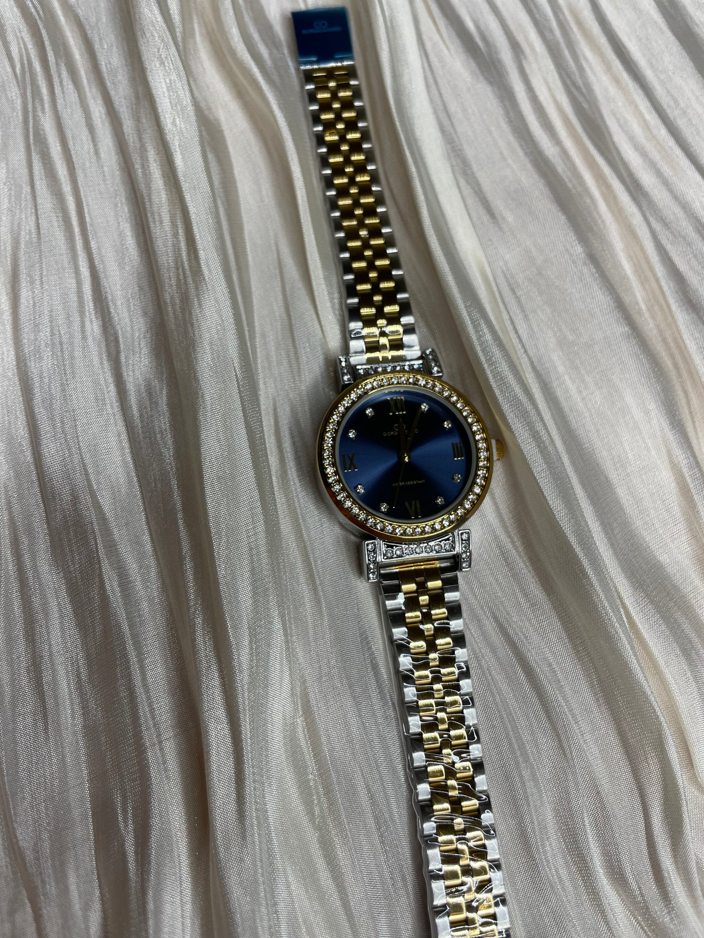 Montre acier inoxydable cadran bleu