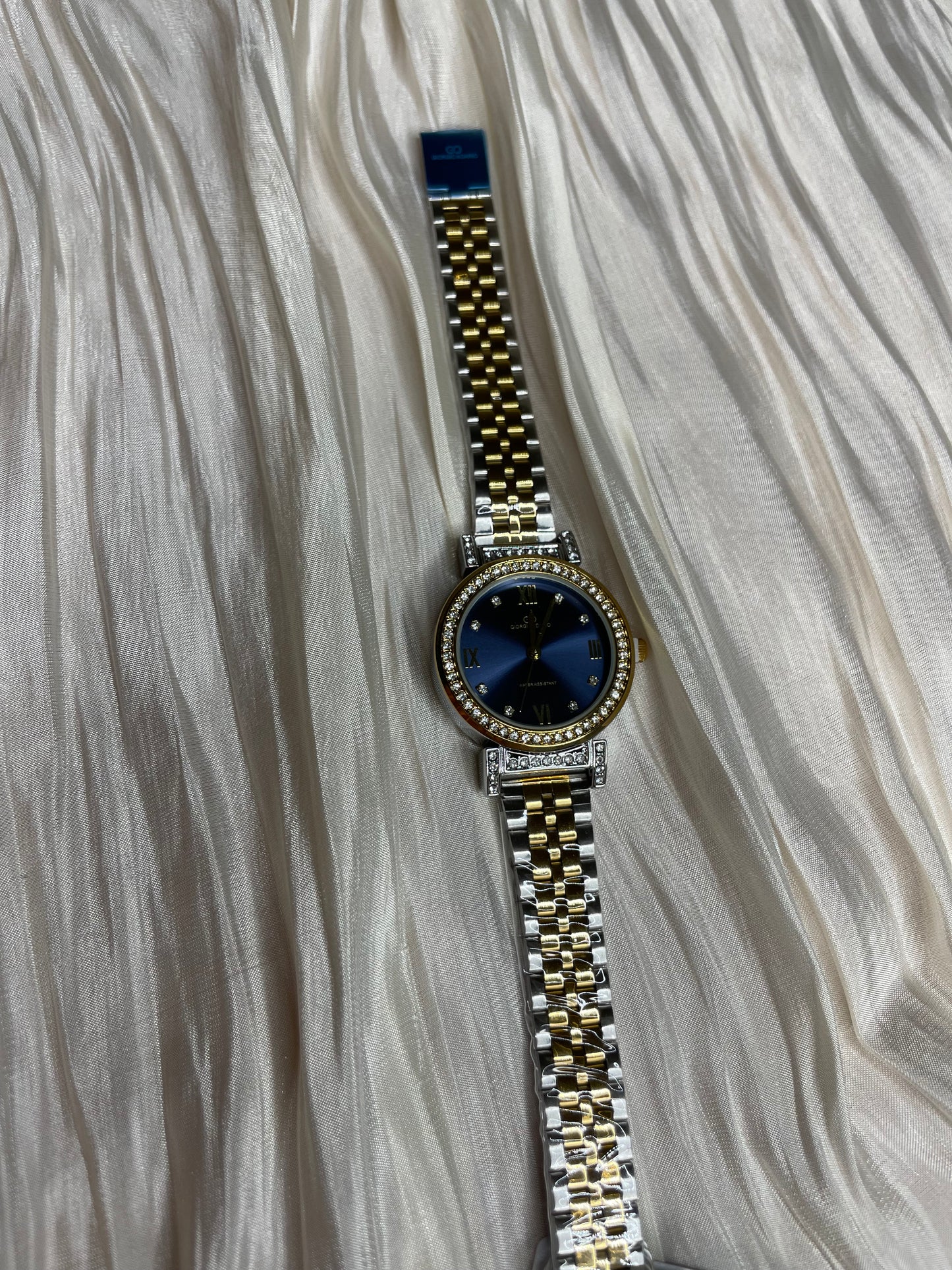 Montre acier inoxydable cadran bleu