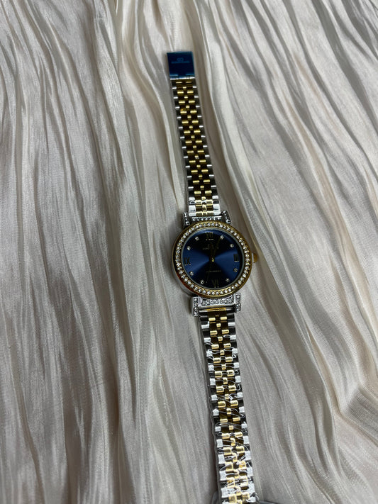 Montre acier inoxydable cadran bleu